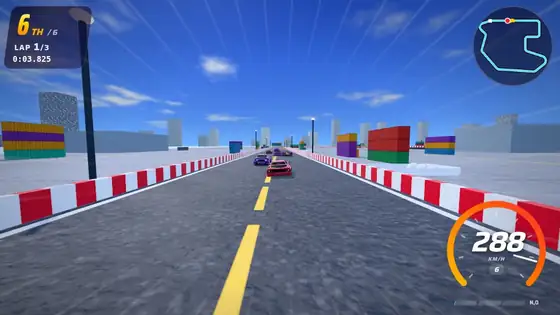 Harbour Grand Prix track in Hot Racers: street circuit on a container quay